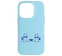 2 Llama Lunettes de Soleil Friends Peace Fun Two Fist Greeting Cool Coque pour iPhone 14 Pro