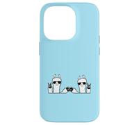 2 Llama Lunettes de Soleil Friends Peace Fun Two Fist Greeting Cool Coque pour iPhone 14 Pro