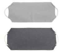 2 Longues Serviettes De Bain, Brosse Pour Le Dos, Luffa De Douche, Serviette Exfoliante Pour Le Dos, Serviette De Douche, Serviette Absorbante à Séchage Rapide, Unisexe (Gris Foncé, Gris Clair)