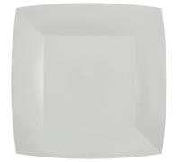 2 Lot de 10 Assiettes carrées en carton blanc de 290grs/m2 en 18cm REF/7407
