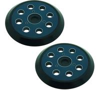 2 Lot de 2 patins abrasifs pour ponceuse orbitale 8 trous 125 mm Compatible avec Makita M9204 BO5030 BO5031 DBO180Z,etc