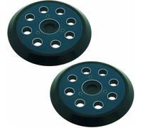 2 Lot de 2 patins abrasifs pour ponceuse orbitale 8 trous 125 mm Compatible avec Makita M9204 BO5030 BO5031 DBO180Z BO8041 DBO180RM
