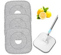 2 Lot de 3 serpillères de Rechange pour Alanberg, serpillères en Microfibre de Rechange, serpillères humides en Microfibre, Accessoires pour Tous Types de sols