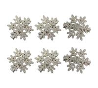 2. Lot de 6 épingles à cheveux scintillantes en forme de flocon de neige, strass et perles, bijoux de cheveux pour adolescentes et femmes, cadeau délicat