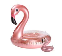 2 Lot Flotteur de Piscine Gonflable Flamingo Ensemble de Porte-gobelets en Forme de Flamant Rose Jouet de Piscine Flottant en Vinyle élégant avec Salon d'eau Scintillant avec sous-Verres flottants