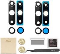 2 Lot Kit de Réparation Complet pour Objectif de Caméra Arrière Compatible avec Xiaomi Mi 10 5G Verres Lentille