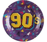 Santex mariage Lot de 10 Assiettes 90's en carton 22,5cm