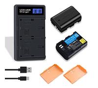 2 LP-E6NH LP-E6 Batteries et Chargeur Batterie LED USB Compatible avec Canon EOS 5D Mark IV, EOS 5D Mark II, EOS 5D Mark III, 7D Mark II, 7D Mark III, EOS 5DS, EOS 6D, EOS 7D, EOS 70D, EOS 90D