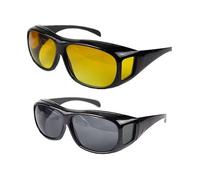 2 Lunettes de Conduite Jour & Nuit - Anti-Reflet et Anti-Éblouissement - Vision Optimale de Jour comme de Nuit - Straße Tech®