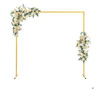 2 m × 2 m mariage arche, amovible fond carré mariage arche, or