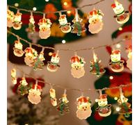 2 m - 20 rideaux lumineux de Noël - Éclairage extérieur - Guirlande lumineuse d'intérieur - Guirlande lumineuse LED pour Noël, chambre à coucher, balcon (décoration de Noël 2)