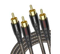 2 m RCA Audio Cable Stereo Subwoofer Gold Plated HiFi 2 RCA Male to Male Coaxial Audio Cable for Home Theater,Hi-Fi System,Speaker,Amplifier