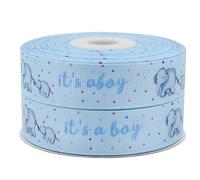 2 m X 22 mm Bleu It's a Boy Landau Bébé ruban pour baby shower gâteaux, SA A Boy gâteaux gâteaux de baptême emballages cadeaux