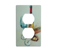 2 magnifiques verres à vin couvercle interrupteur interrupteur décoratif 1 gang plaque murale pour cuisine salle de bain taille 7 x 11,4 cm