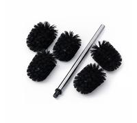 2 manches + 10 têtes de rechange pour brosse WC, noir