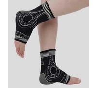 2 Manches De Compression De Cheville Et 1 Paire De Genouillères, Support De Couverture Élastique, Soulagement De L'Inconfort De La Cheville, Protection Sportive Et Usure Quotidienne (Taille M).