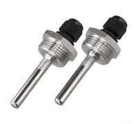 2 manchons d'immersion fabriqués en acier inoxydable 304, conçus avec un filetage G3/4" pour sécuriser le montage du capteur de température dans diverses industries (8 x 50 mm)