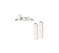 2 manettes de jeu type wiimote avec 2 batteries + chargeur - blanc