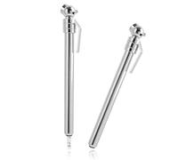2 Manomètres de Pression des Pneus, Jauge Portable en Acier Inoxydable avec Clip de Poche pour Vélo, Voiture, Camion et Camping-Car