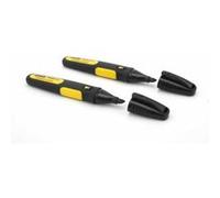 Stanley Marqueur permanent FatMax 0-47-314 – pointe large biseautée noir, 2 pièces