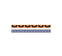 2 Masking tape Halloween 5 m x 15 mm - Chauve-souris et squelette Multicolore G