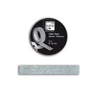 2 masking tapes à paillettes 2 m x 15 mm - argenté