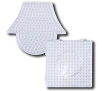 2 Maxi Pochoirs pour Perles de Broderie - Tampons transparents pour perles de 10mm, Créations créatives pour enfants