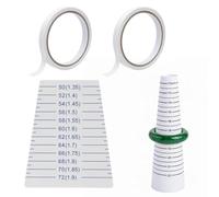 2 Measuring Tools with 2 Rolls Double-Sided Tape, Bracelet Sizer and Mandrel Set, Measuring Tool for Jewelry Making