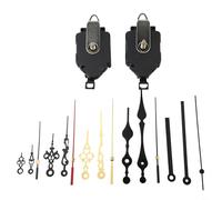 2 mécanismes d'horloge à pendule et 6 aiguilles de rechange pour travaux manuels, accessoires d'horloge murale pour un assemblage facile (16 + 21 mm)