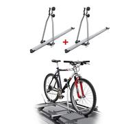 2 Menabo Porte-Vélo De Toit Huggy Pour 2 Vélo 15kg En Acier Argent