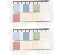 2 met des Sticky Notes transparents 6 couleurs Morandi PET translucide imperméable pour les étiquettes d'index de classification de fichier