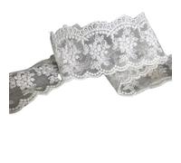 2 Meters Beige Cotton Embroidered Lace Trim Net Embroidery Fabric Mesh DIY Sewing Bra Craft Needle Work 4.2cm