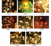 2 Mètres 20 LEDs Lumière en forme d'arbre de Noël Luminosité constante et mode d'éclairage flash IP42 Résistance à l'eau 3 * piles AA pour Noël Xmas Party Home Decoration Present Gift
