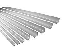 2 Mètres Alu Anodisé Bricoleur Baguette D'Angle Profilé Angulaire Divers Tailles, B10-B17, Couleur: Argent, Dimensions: B10-20 X 20 X 2 MM
