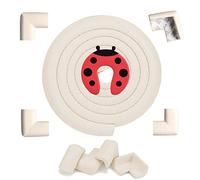 2 mètres bord Protector et 8 coin mousse protectrice et porte Ladybird Set - Stopper Babyproofing Votre maison, Premium Protector Pour protéger les enfants, blanc crème