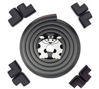 2 mètres bord Protector et 8 coin mousse protectrice et vache porte Set Stopper - Babyproofing Votre maison, Premium Protector Pour protéger les enfants, Noir