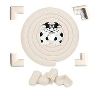 2 mètres bord Protector et 8 coin mousse protectrice et vache porte Set Stopper - Babyproofing Votre maison, Premium Protector Pour protéger les enfants, blanc crème