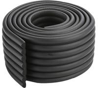 2 mètres de W-forme multifonctionnelle Ultra Wide Edge Guard Élargi épaississement Crash Bar Bande de pare-chocs enfants, Noir
