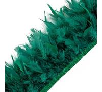 2 mètres plumes de dinde naturelles garnitures frange hauteur 10-15 cm vêtements de mariage robe décoration bricolage plume ruban couture artisanat