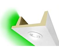 2 mètres | profil de boîte à LED | éclairage indirect | stuc | opaque | antichocs | bande | étanche | 80x200mm | LED-11