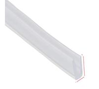2 mètres U-canal Transparent Caoutchouc Bordure Bande D'étanchéité Porte De Douche Verre Bande D'étanchéité Bord Garde Coupe-Froid Taille Multiple-10x4mm