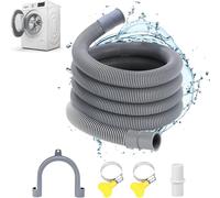 2 Metres Universal Drain Hose, Dishwasher Hose Extension with U-Bracket, Drain Hose Extension, Water Drain Hose, for Washing Machines and Dishwashers