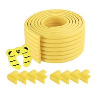 2 mètres W-Forme Bord protecteur et 8 coin mousse protectrice et porte Set Stopper - Babyproofing Votre maison, Premium Protector Pour protéger les enfants, Jaune