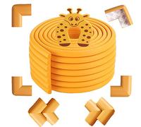 2 mètres W-Forme Bord protecteur et 8 coin mousse protectrice et porte Stopper Set - Babyproofing Votre maison, Premium Protector Pour protéger les enfants, aurantium