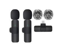 2 Micro Cravate Sans Fil pour iPhone -Micro Lavalier à Clipser avec Réduction de Bruit -Son Clair HD Vlog Live Interview -GAVI