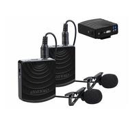 2 microphones sans fil 2,4 GHz avec récepteur jack 3,5 mm