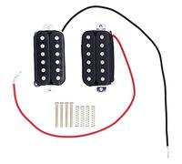 2 micros humbucker pour guitare électrique, micro à double bobine avec aimant en céramique, humbucker sans cadre avec vis et ressorts pour guitares ST et SQ, noir 50# 52#