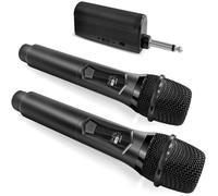 2 Micros Sans Fil Professionnels Connexion Individuelle Portée 50M Autonomie 12H Pour Karaoké Chant DJ Et Soirées À Domicile