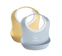 2 Mini Bavoirs - Jaune Pastel/Bleu Pastel