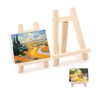 2 Mini-Chevalets en Bois 15 x 20 cm, Petit Chevalet pour Décorations de Table, Chevalet de Table en Bois pour la Table, Support pour Exposition de Peintures, Dessins, Cadres (15×20cm, 2pcs)